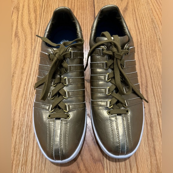 K-Swiss Men’s Gold Leather Lifestyle Shoes Size 11 - Picture 3 of 11